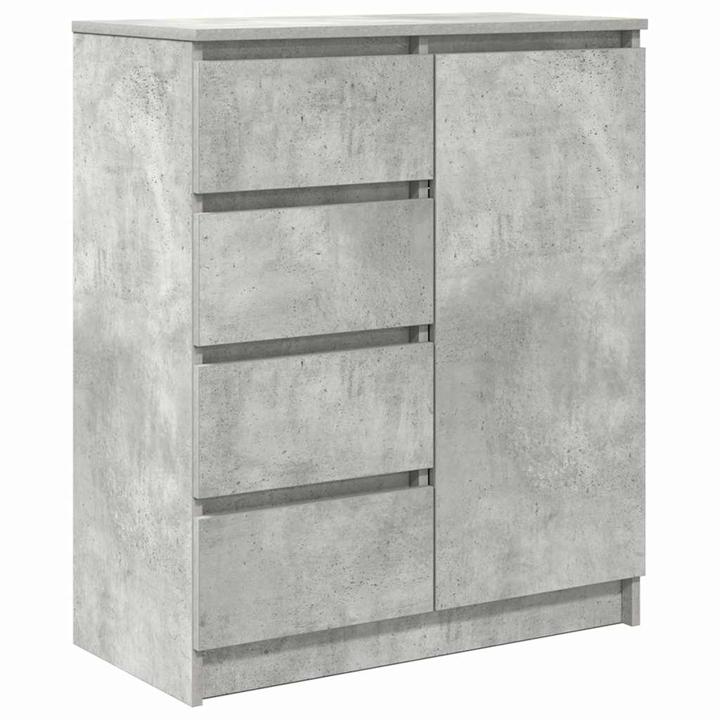 skænk med skuffer 71x35x84 cm konstrueret træ betongrå