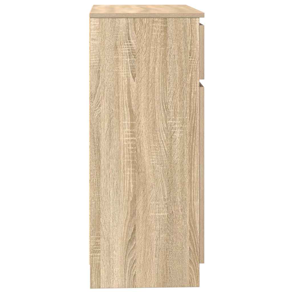 skænk med skuffe 71x35x84 cm konstrueret træ sonoma-eg