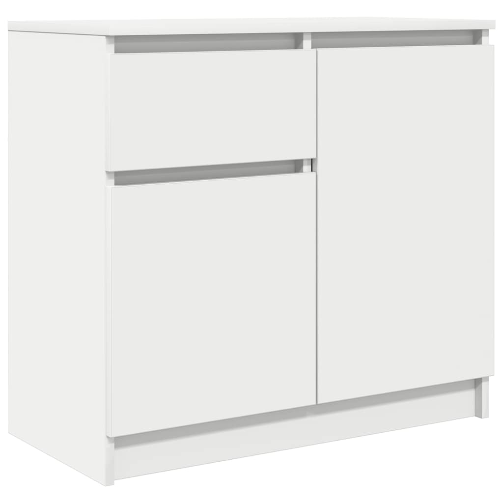 skænk med skuffe 71x35x65 cm konstrueret træ hvid