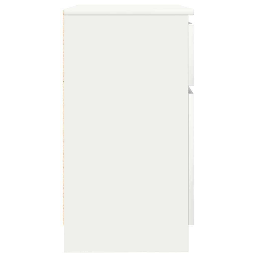 skænk med skuffe 71x35x65 cm konstrueret træ hvid
