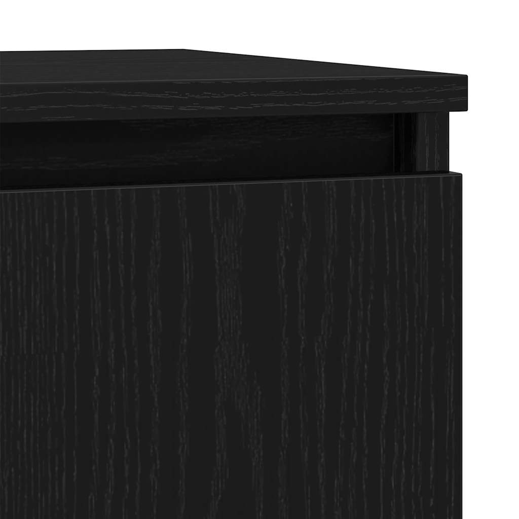 skænk 57x34x76 cm konstrueret træ sort egetræsfarve