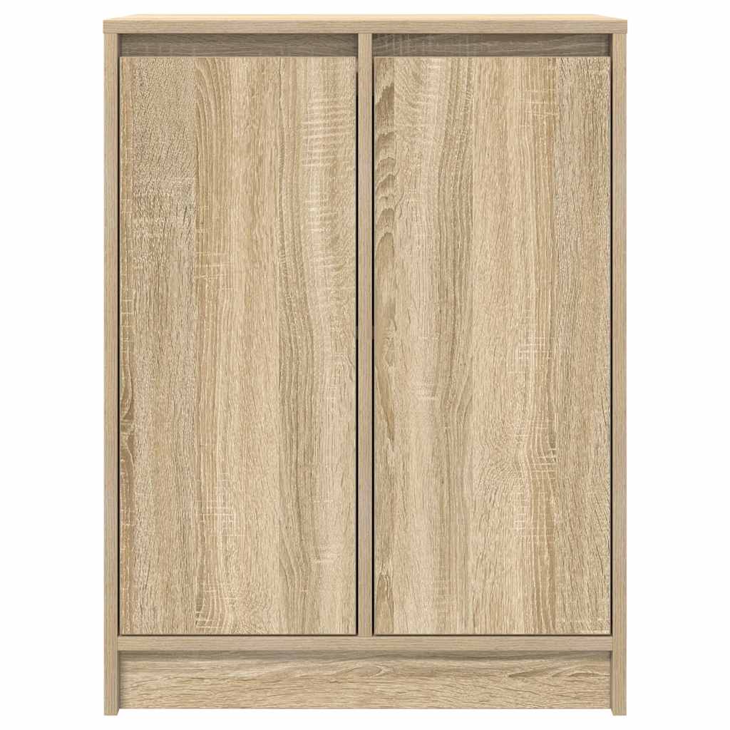 skænk 57x34x76 cm konstrueret træ røget egetræsfarve