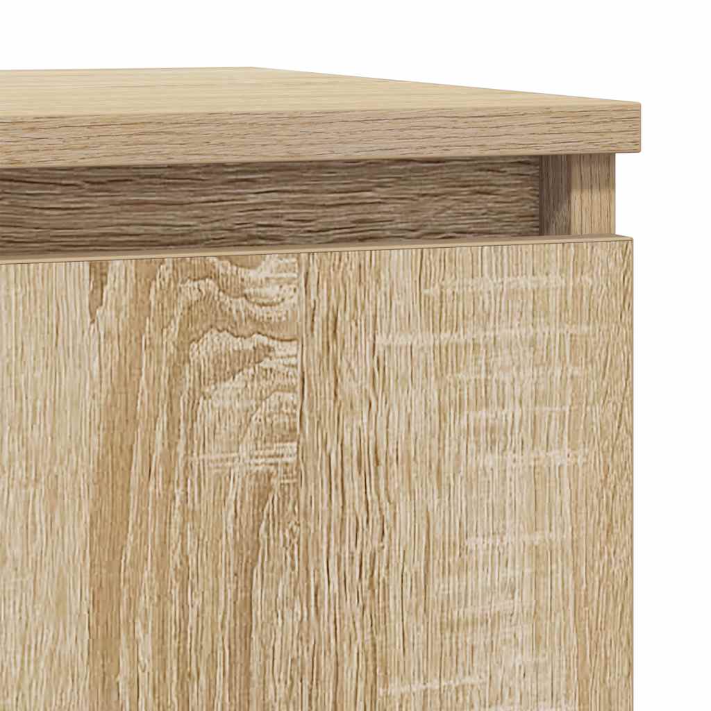 skænk 57x34x76 cm konstrueret træ røget egetræsfarve