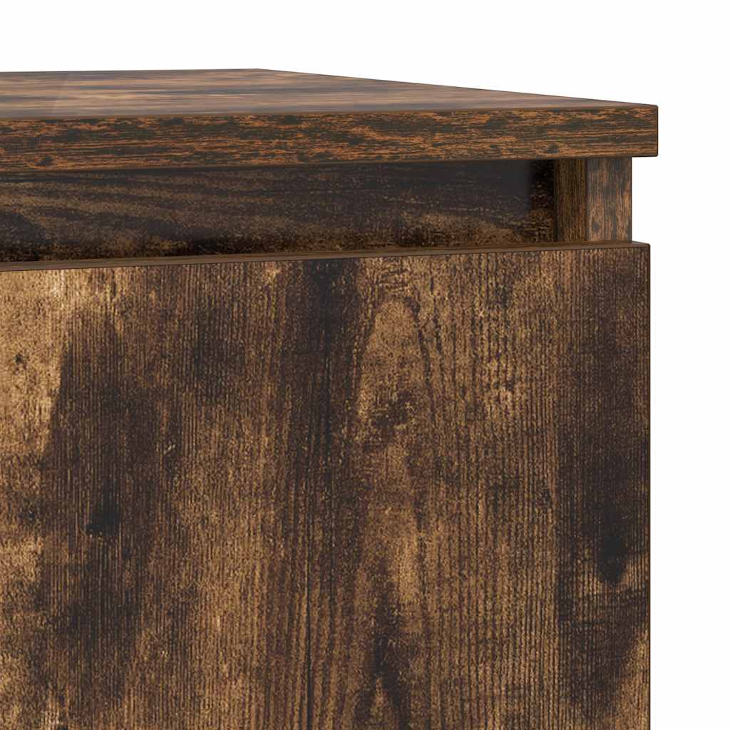 skænk 57x34x76 cm konstrueret træ røget egetræsfarve