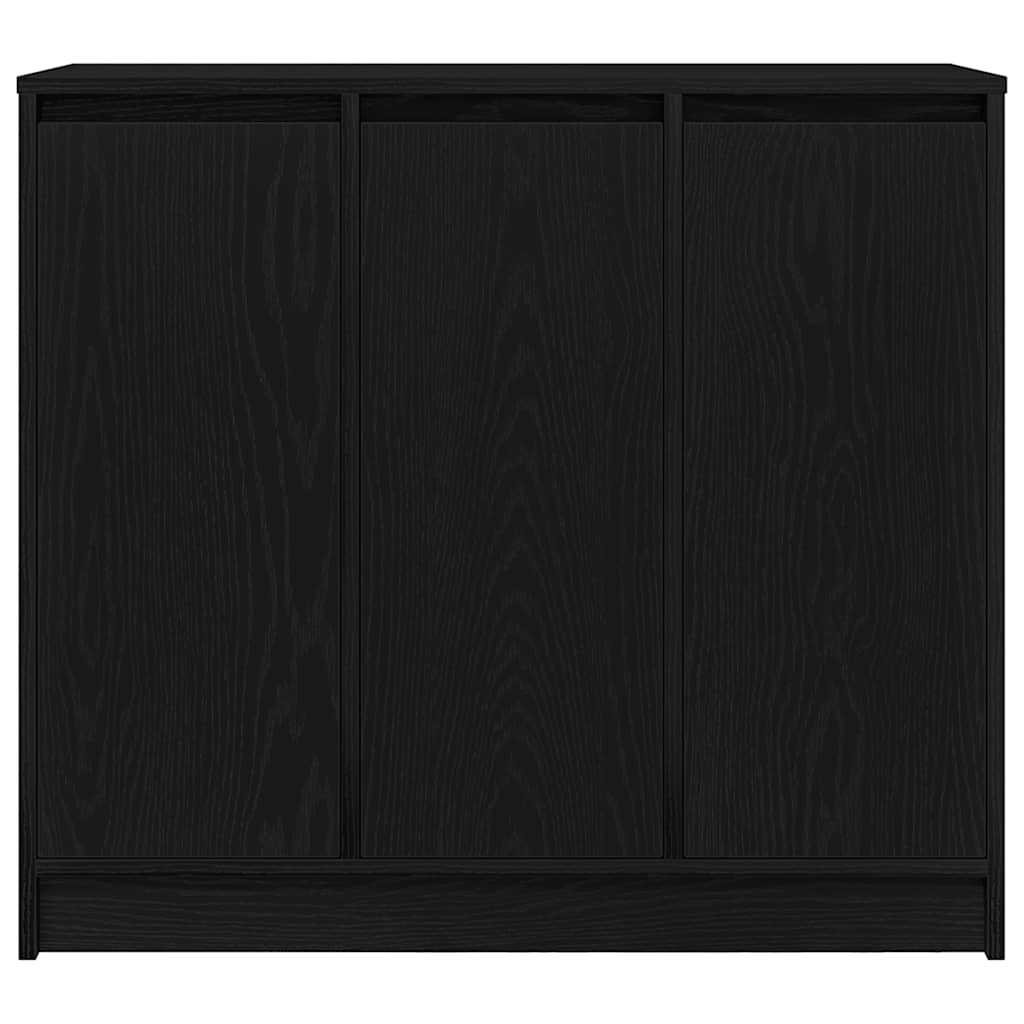 skænk 85x34x76 cm konstrueret træ sort egetræsfarve