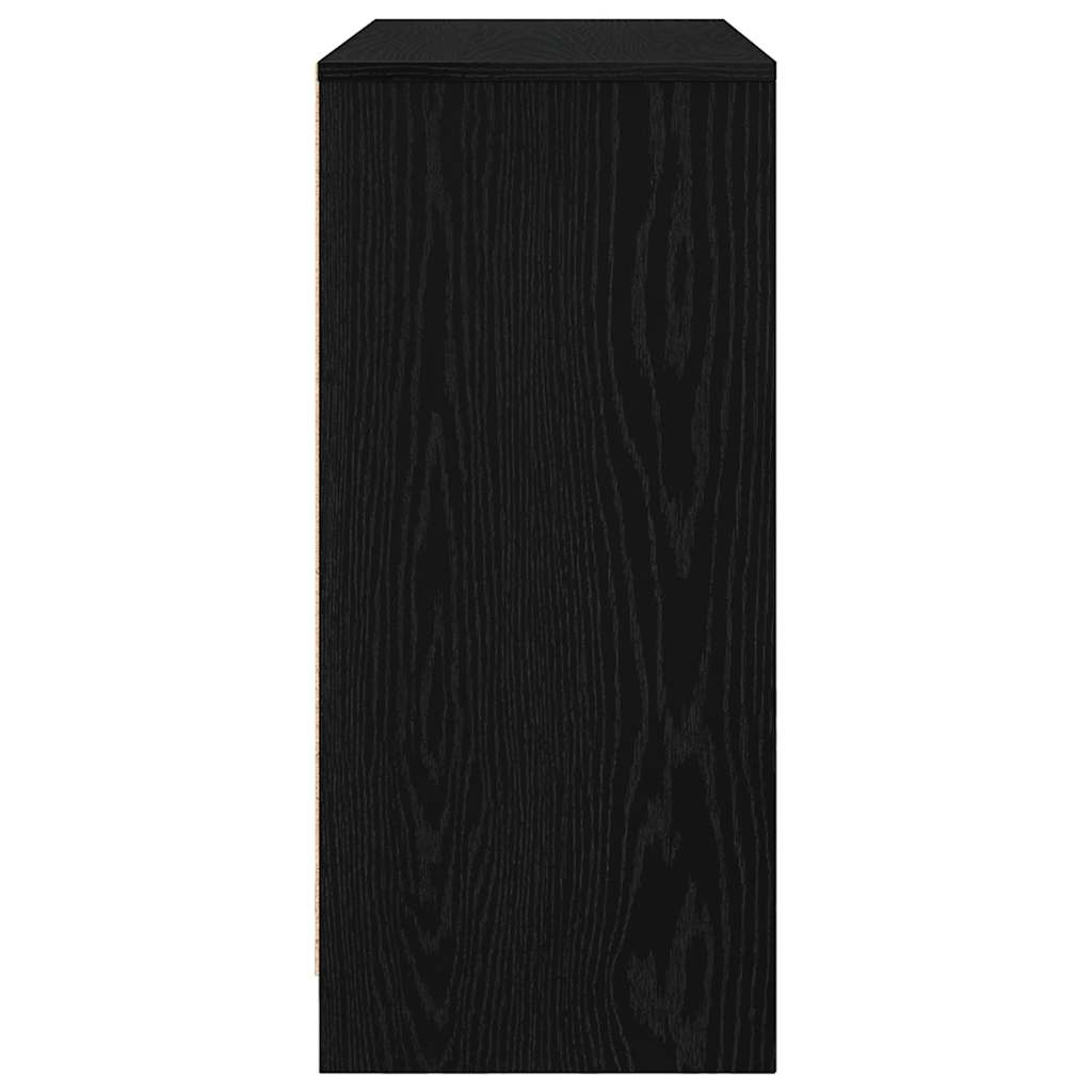 skænk 85x34x76 cm konstrueret træ sort egetræsfarve
