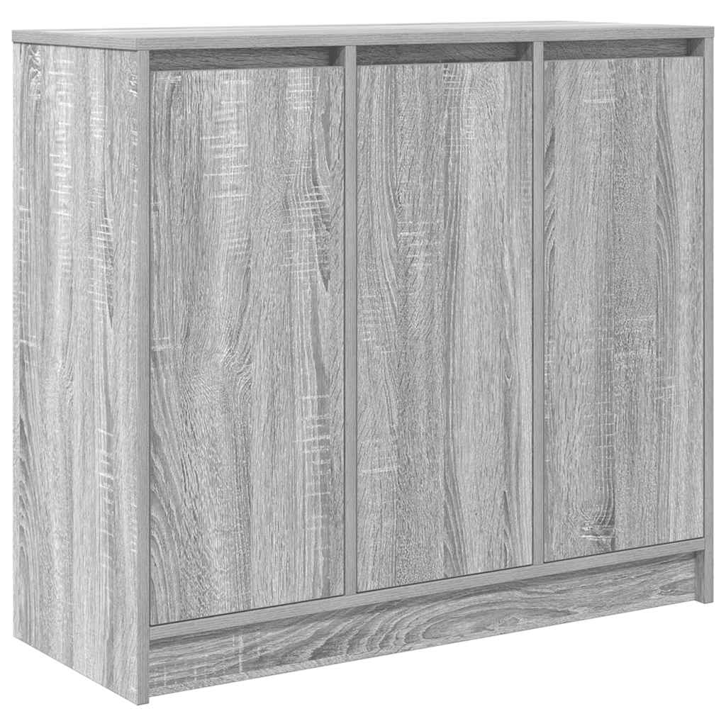 skænk 85x34x76 cm konstrueret træ grå sonoma-eg