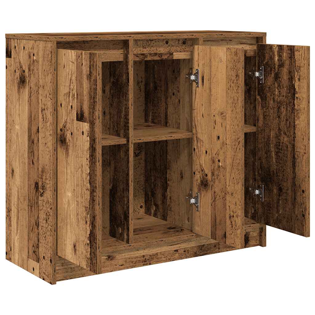 skænk 85x34x76 cm konstrueret træ antikt træ