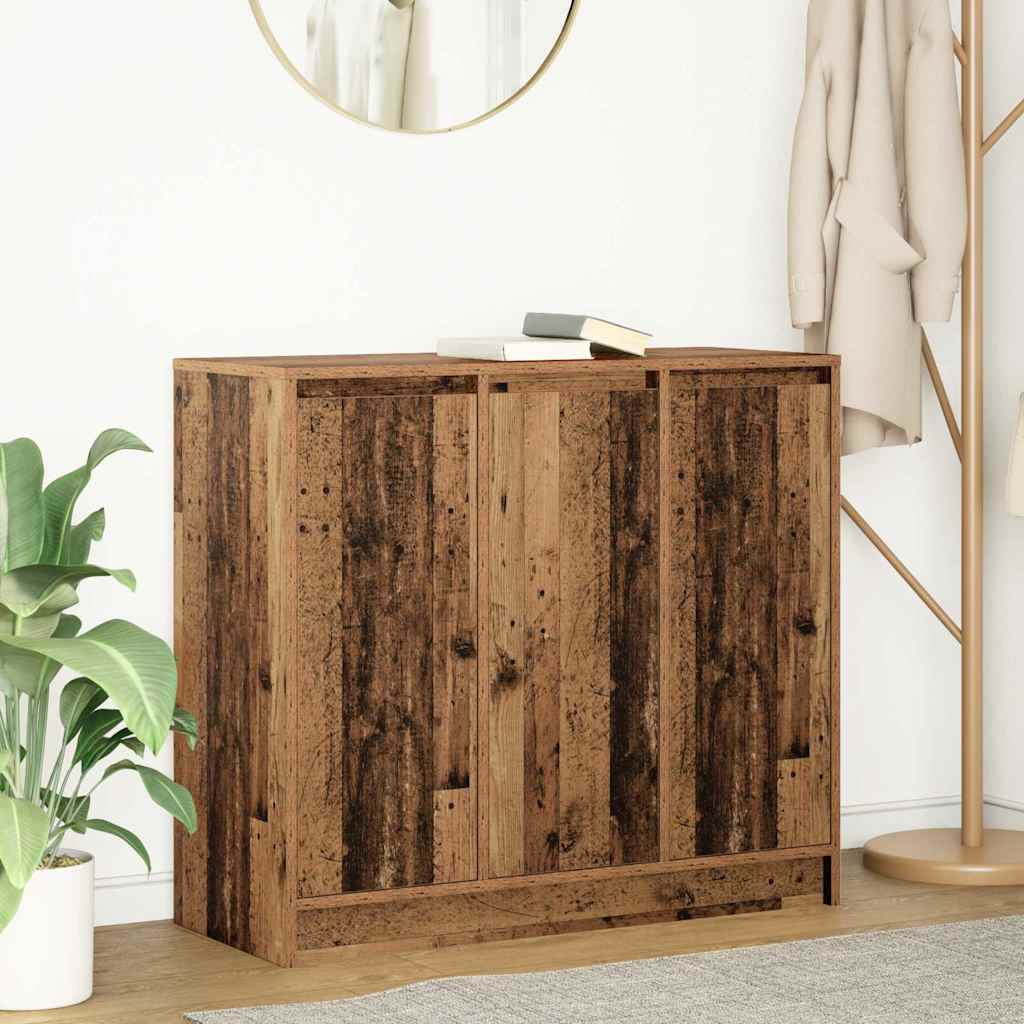 skænk 85x34x76 cm konstrueret træ antikt træ