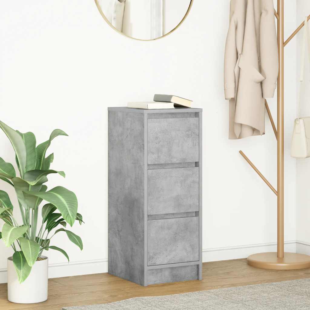 skænk 29,5x34x76 cm konstrueret træ betongrå