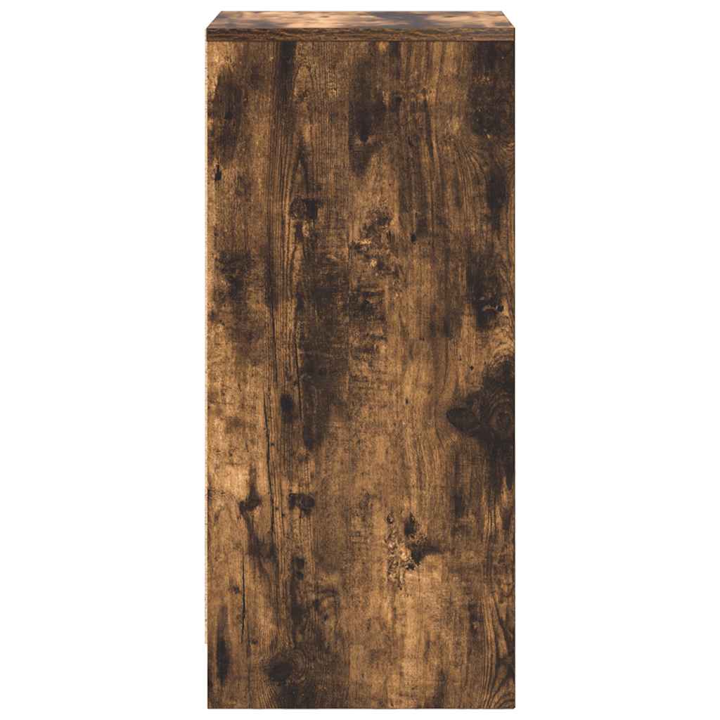 skænk 29,5x34x76 cm konstrueret træ røget egetræsfarve