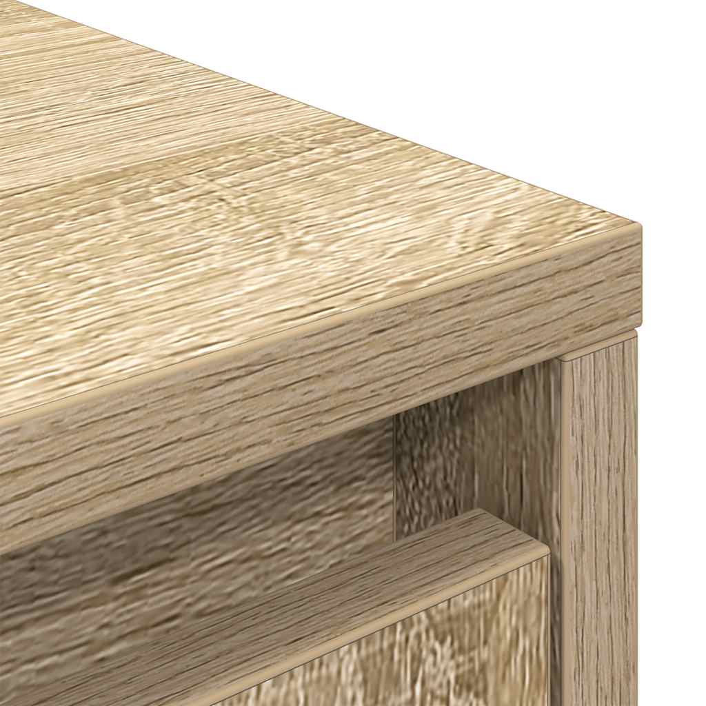 skab med skuffe 55,5x34x119,5 cm konstrueret træ sonoma-eg