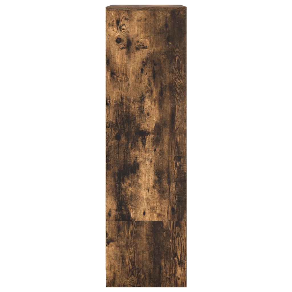 skab med skuffe 55,5x34x119,5 cm konstrueret træ røget-eg