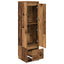 højskab 29,5x34x119,5 cm konstrueret træ antikt træ