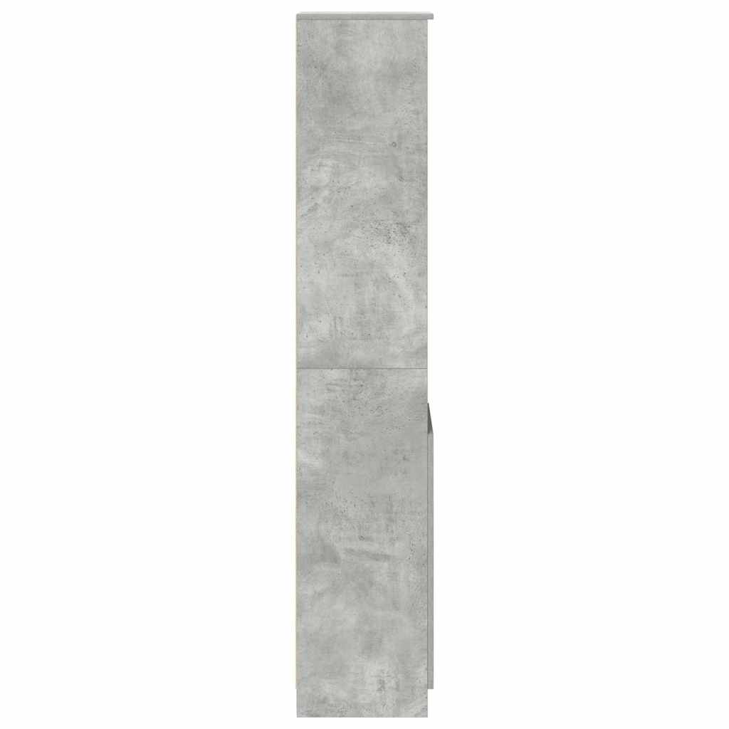 højskab 37,5x35x180 cm konstrueret træ betongrå