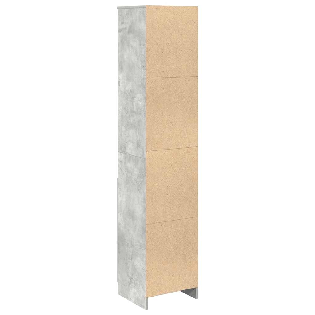højskab 37,5x35x180 cm konstrueret træ betongrå