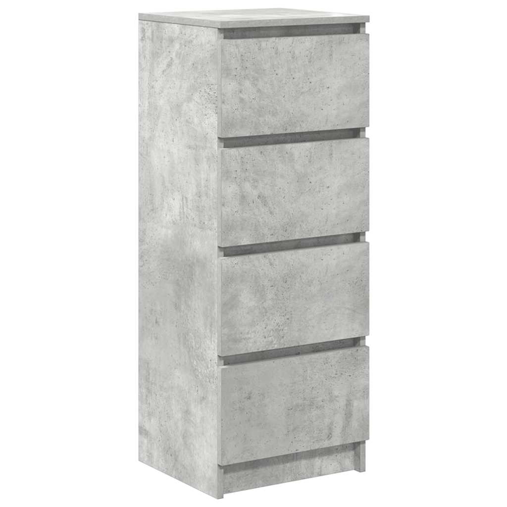 skænk 37,5x35x99 cm konstrueret træ betongrå