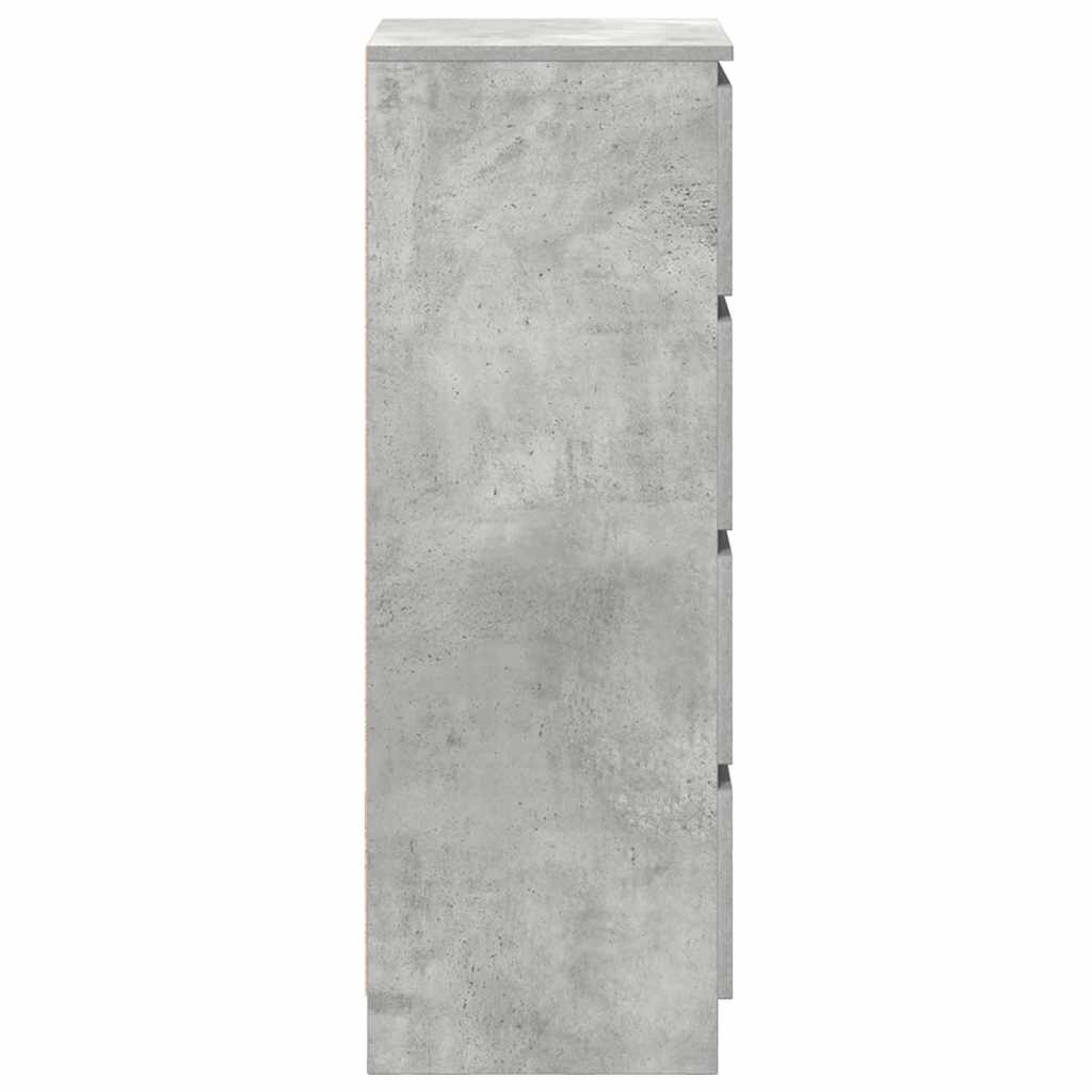 skænk 37,5x35x99 cm konstrueret træ betongrå