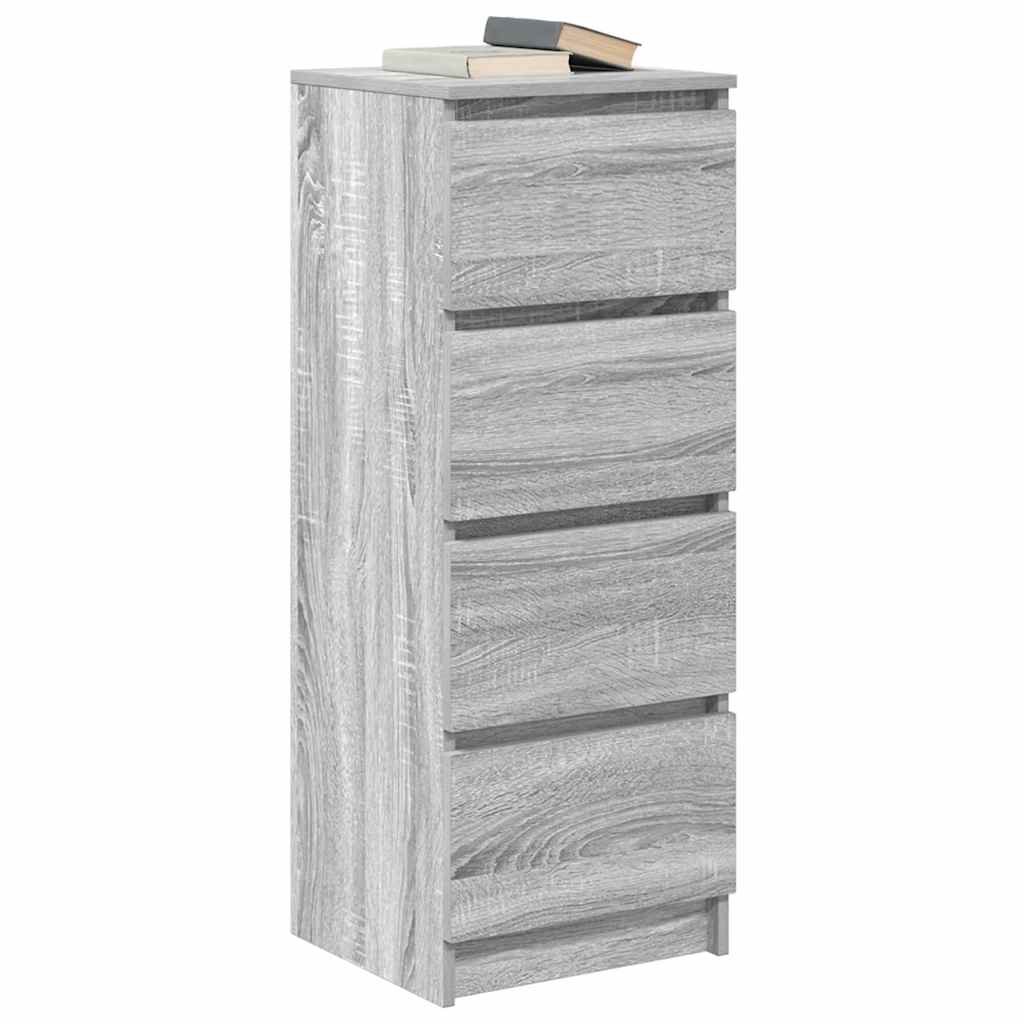 skænk 37,5x35x99 cm konstrueret træ grå sonoma-eg