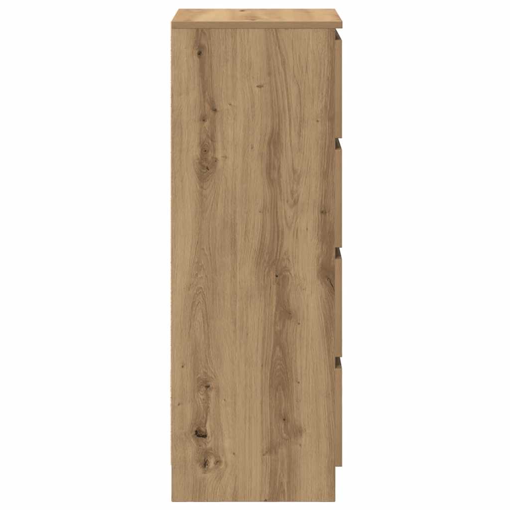 skænk 37,5x35x99 cm konstrueret træ egetræsfarve