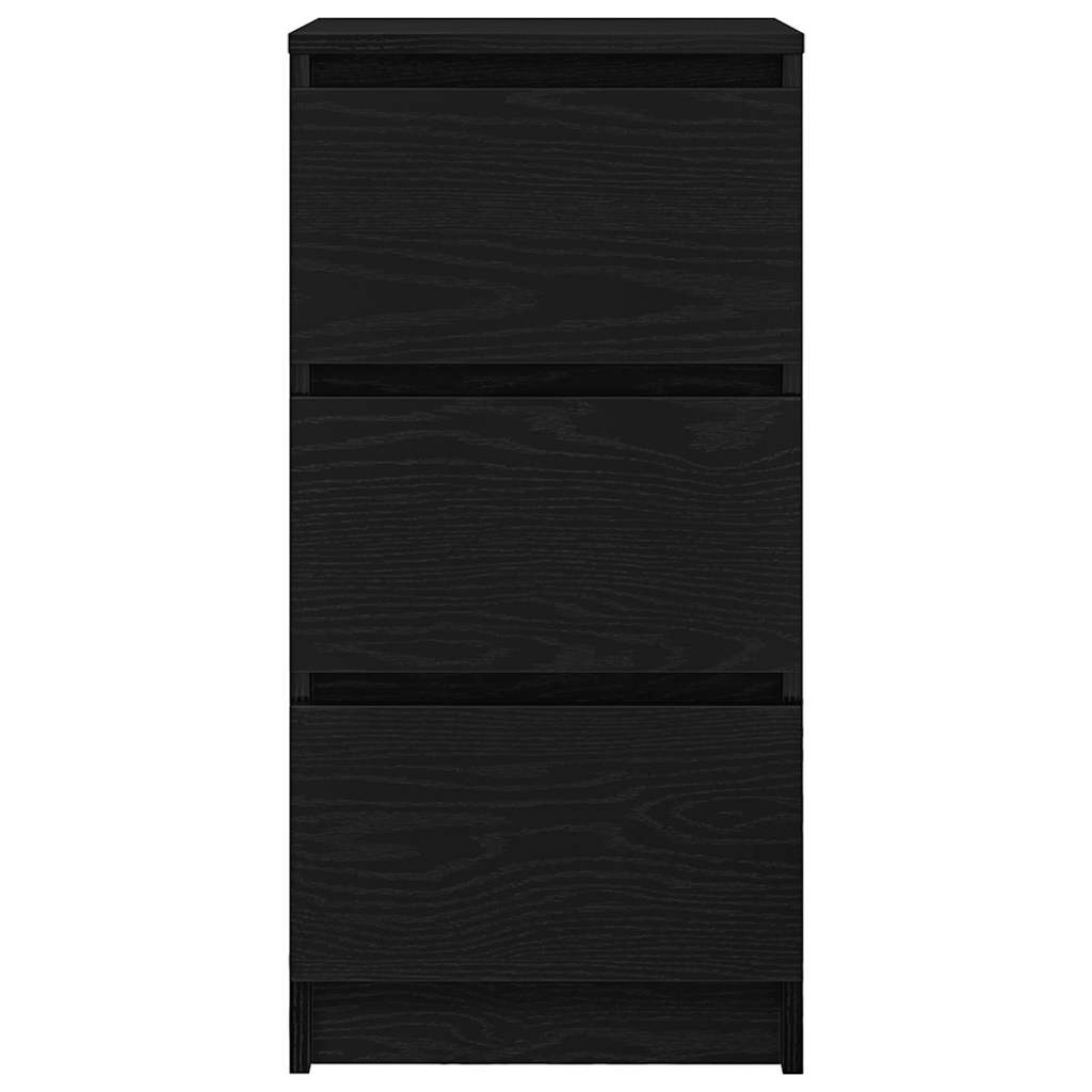 skænk 37,5x35x76 cm konstrueret træ sort egetræsfarve