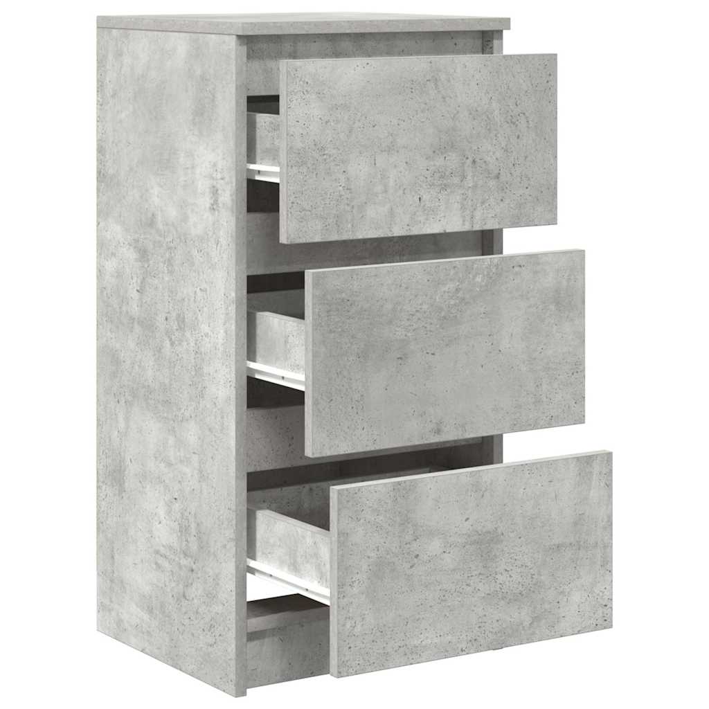 skænk 37,5x35x76 cm konstrueret træ betongrå