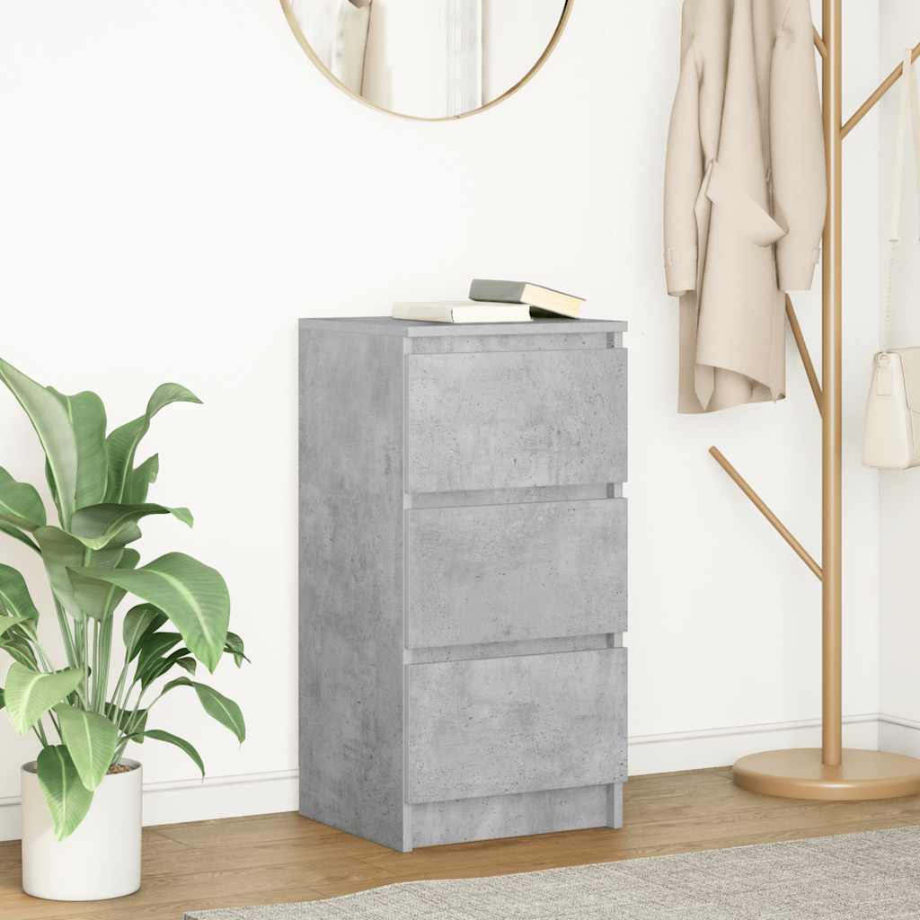skænk 37,5x35x76 cm konstrueret træ betongrå