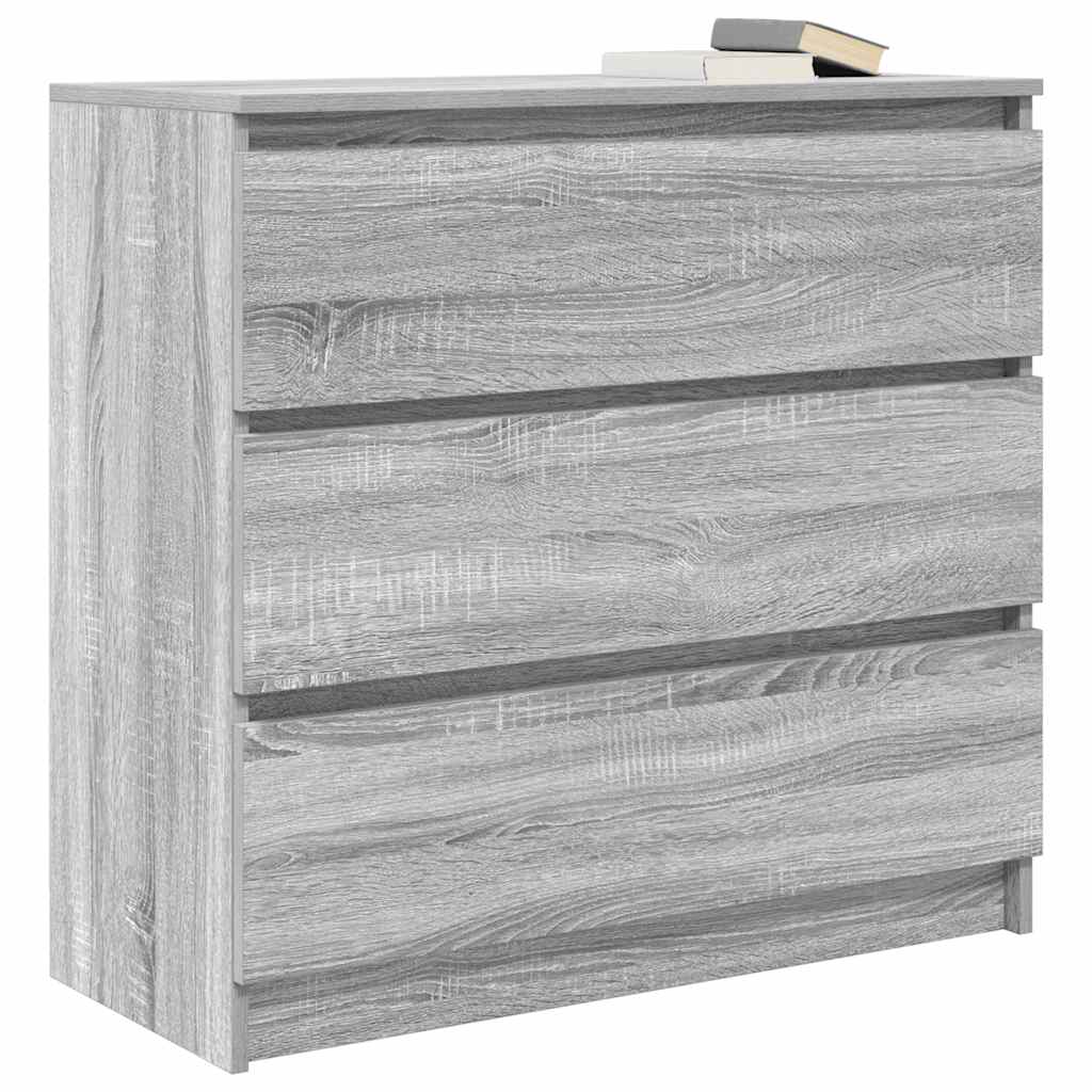skænk 80x35x76 cm konstrueret træ grå sonoma-eg