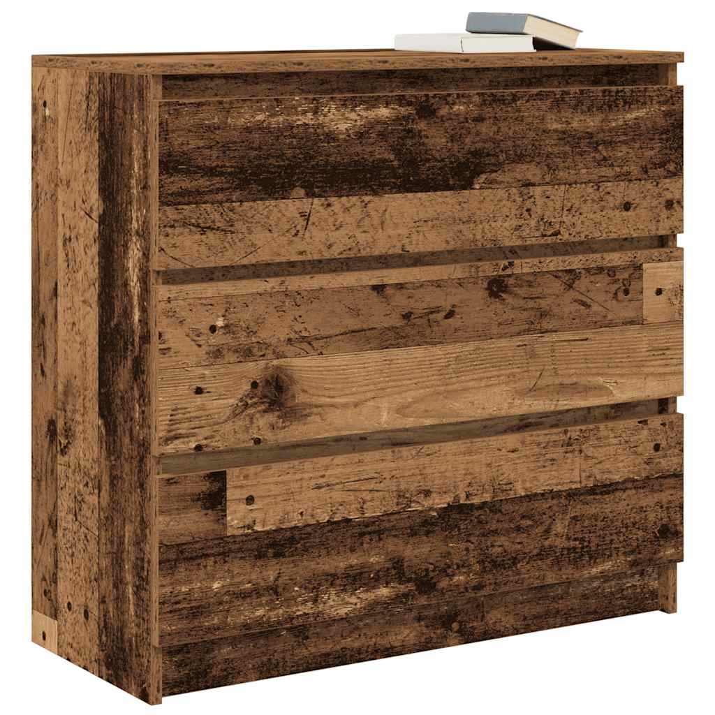 skænk 80x35x76 cm konstrueret træ antikt træ