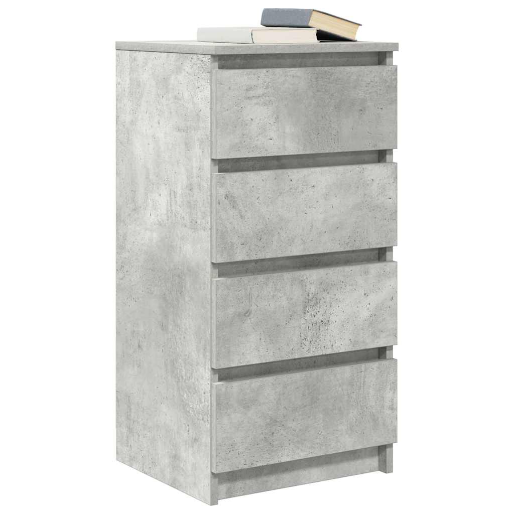 skænk 37,5x35x76 cm konstrueret træ betongrå