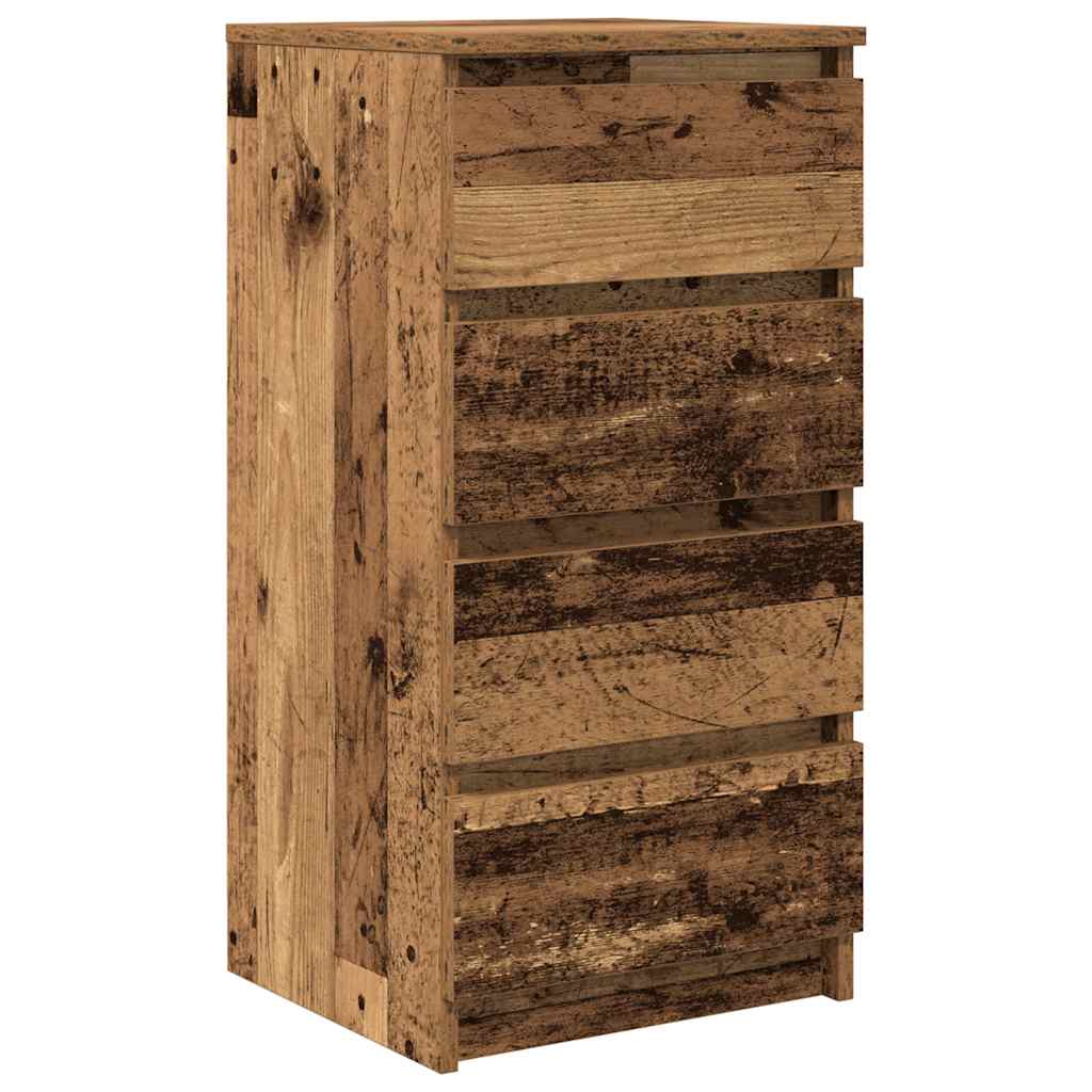 skænk 37,5x35x76 cm konstrueret træ antikt træ