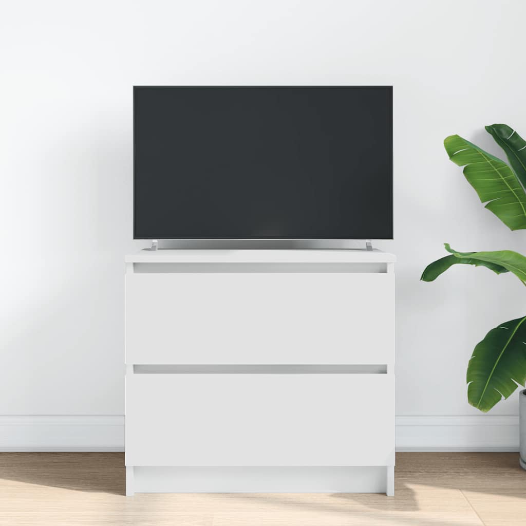 tv-bord 60x35x54 cm konstrueret træ hvid