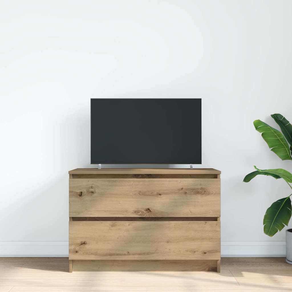 tv-bord 80x35x54 cm konstrueret træ kunsteg