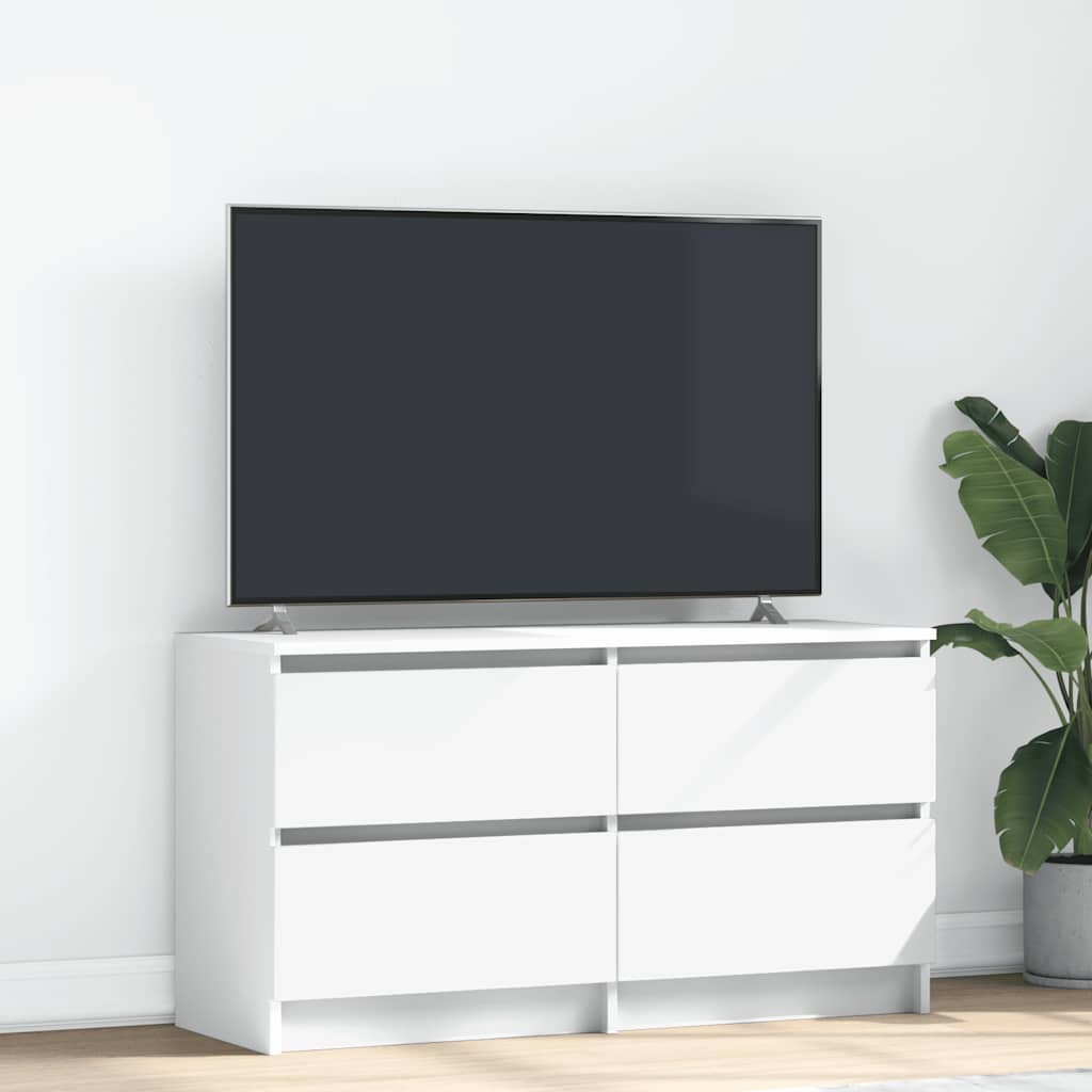tv-bord 100x35x54 cm konstrueret træ hvid