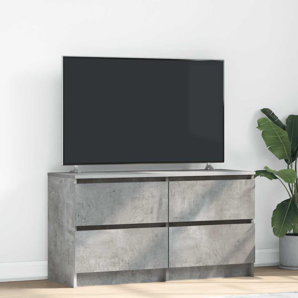 tv-bord 100x35x54 cm konstrueret træ betongrå