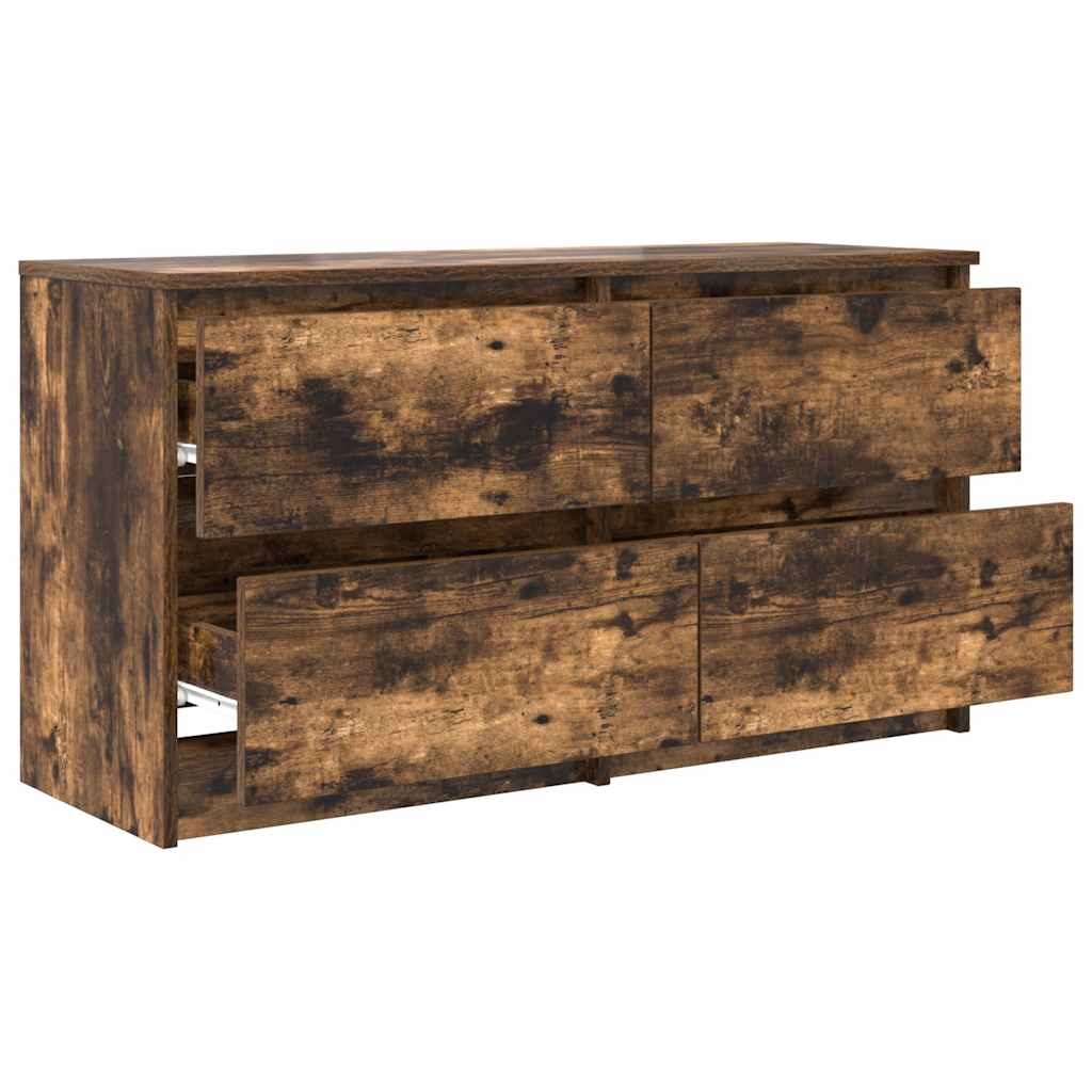 tv-bord 100x35x54 cm konstrueret træ røget egetræsfarve