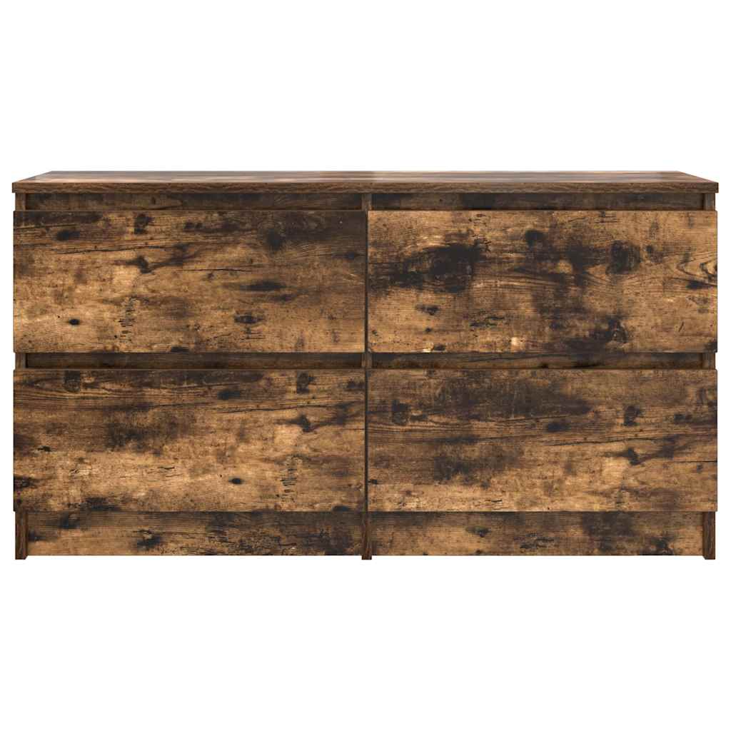 tv-bord 100x35x54 cm konstrueret træ røget egetræsfarve