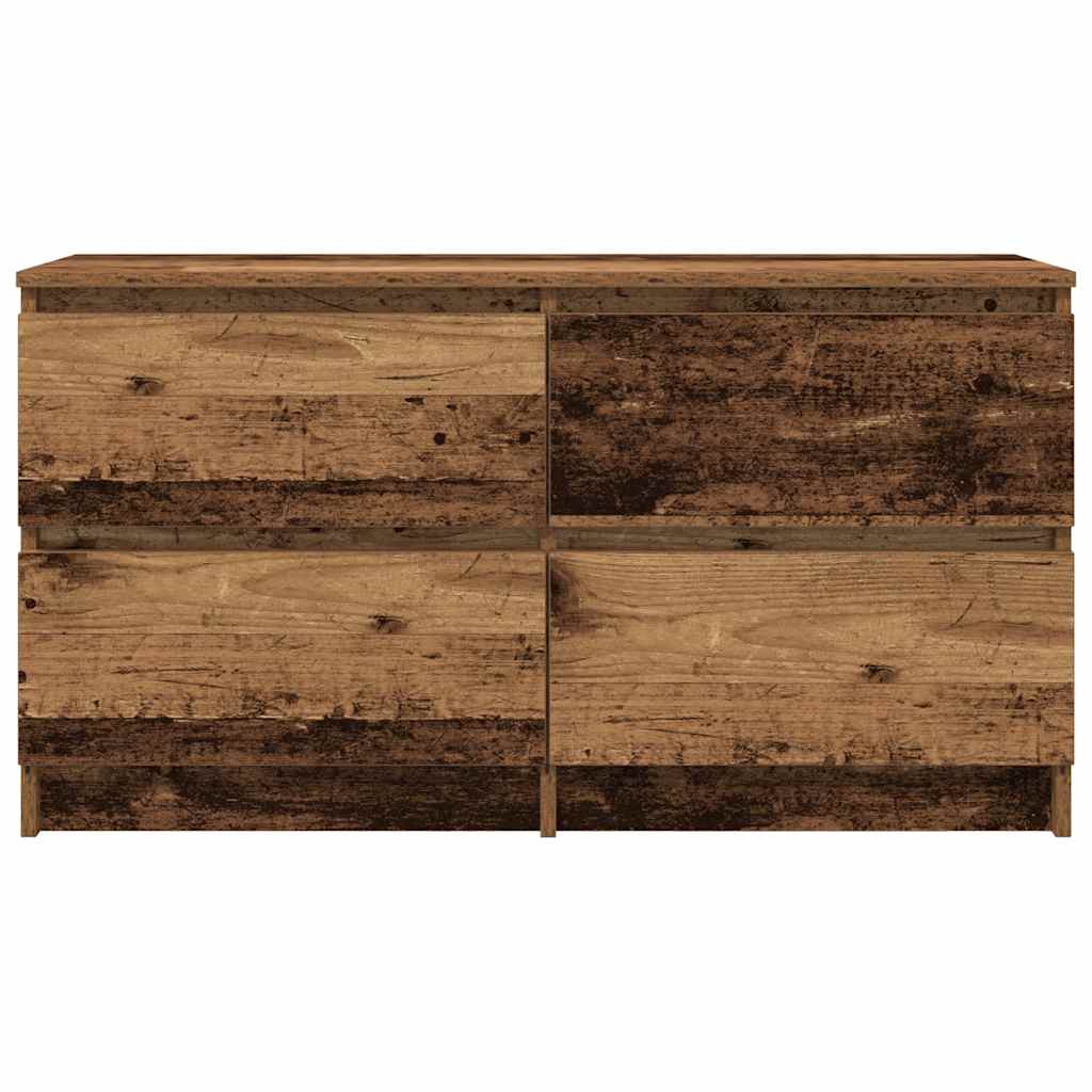 tv-bord 100x35x54 cm konstrueret træ antikt trælook