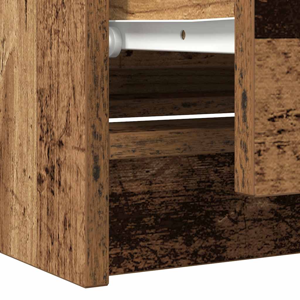 tv-bord 100x35x54 cm konstrueret træ antikt trælook