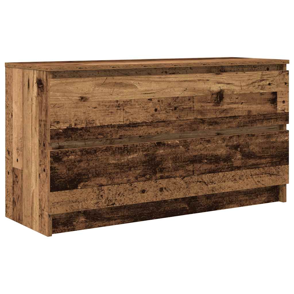 tv-bord 100x35x54 cm konstrueret træ antikt trælook
