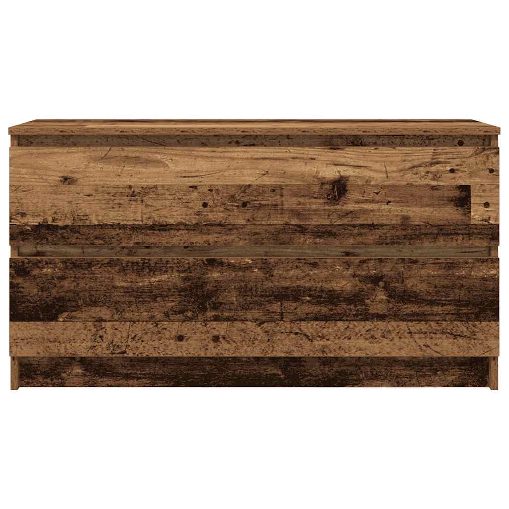 tv-bord 100x35x54 cm konstrueret træ antikt trælook
