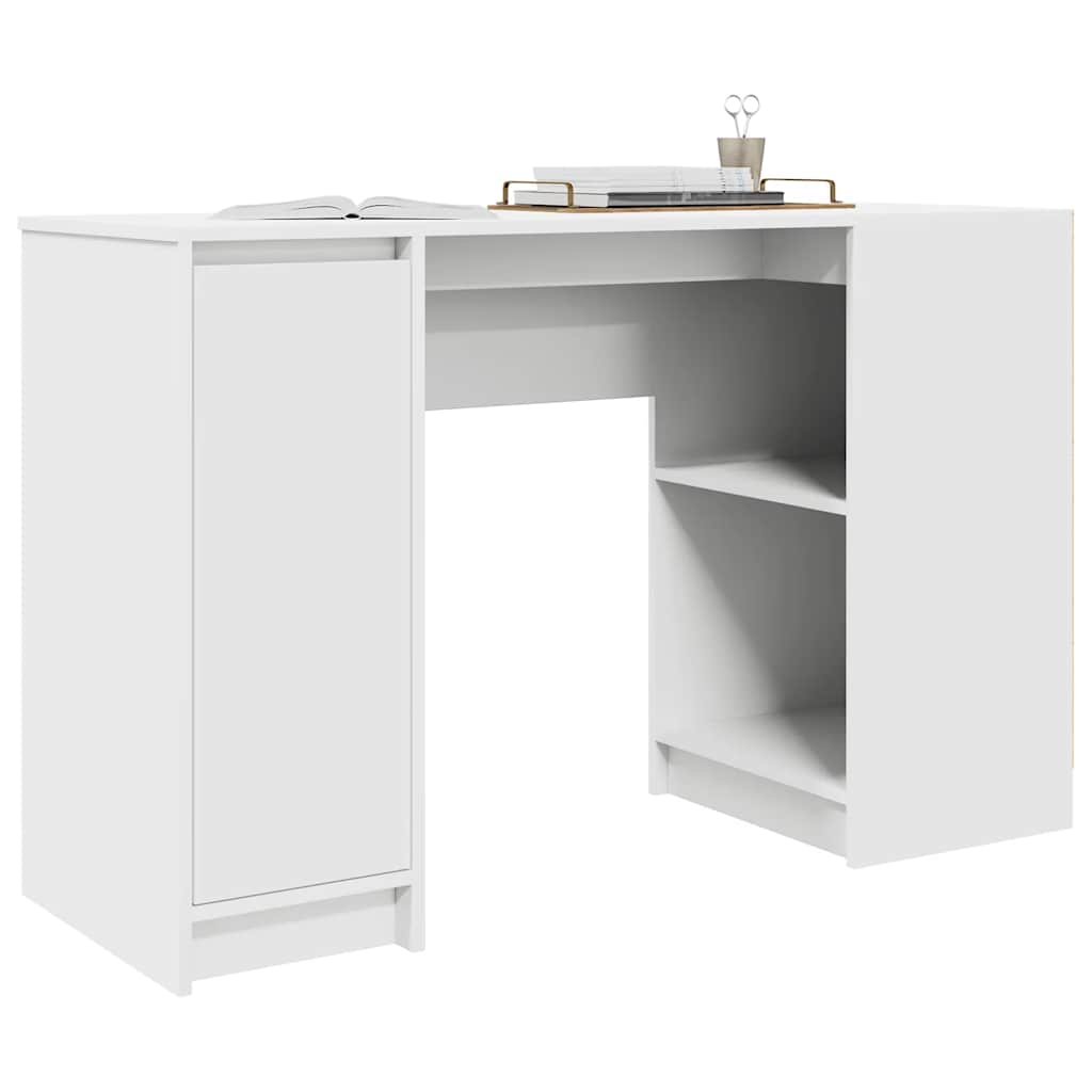 skrivebord 120x42x76 cm konstrueret træ hvid