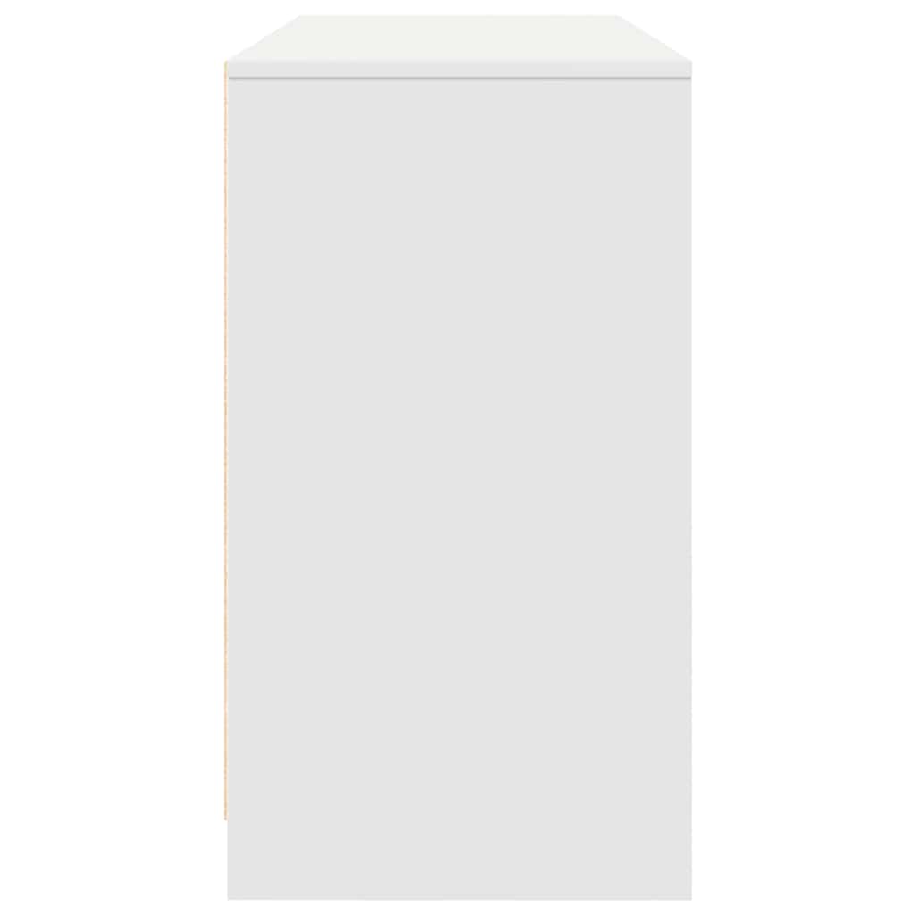 skrivebord 120x42x76 cm konstrueret træ hvid
