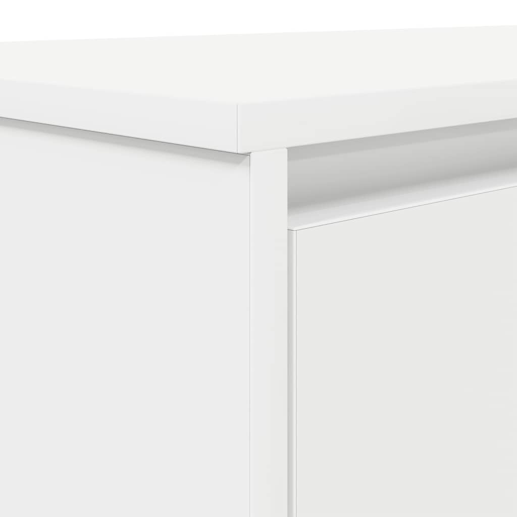 skrivebord 120x42x76 cm konstrueret træ hvid