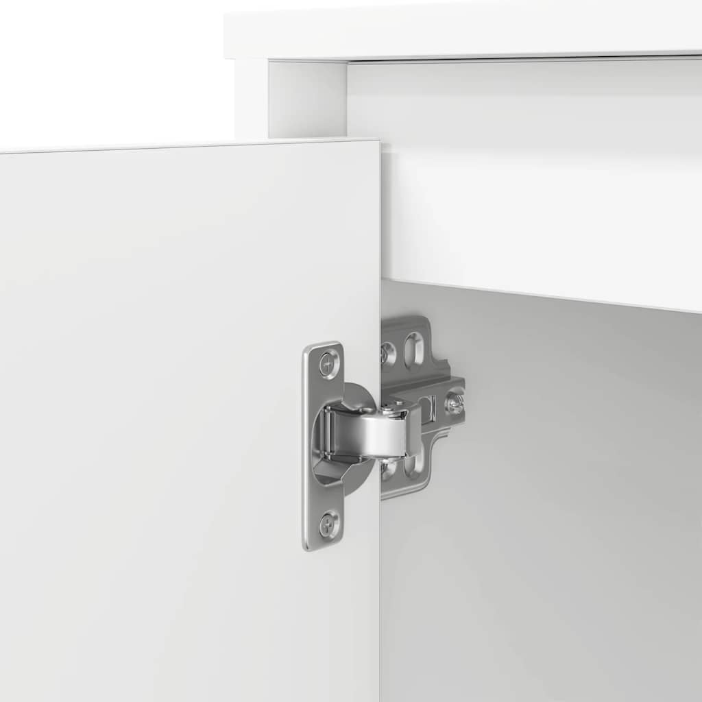 skrivebord 120x42x76 cm konstrueret træ hvid