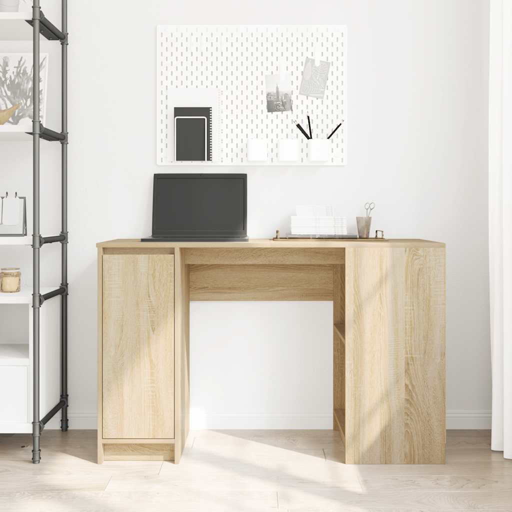 skrivebord 120x42x76 cm konstrueret træ sonoma-eg