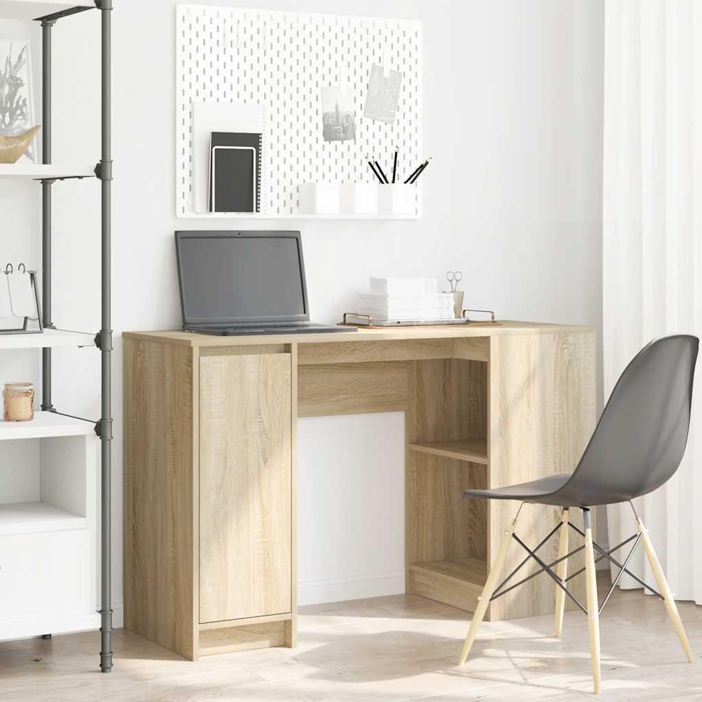 skrivebord 120x42x76 cm konstrueret træ sonoma-eg