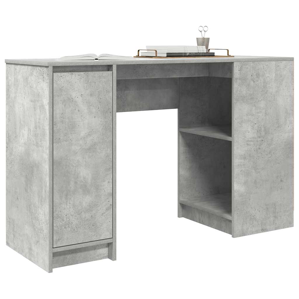 skrivebord 120x42x76 cm konstrueret træ betongrå