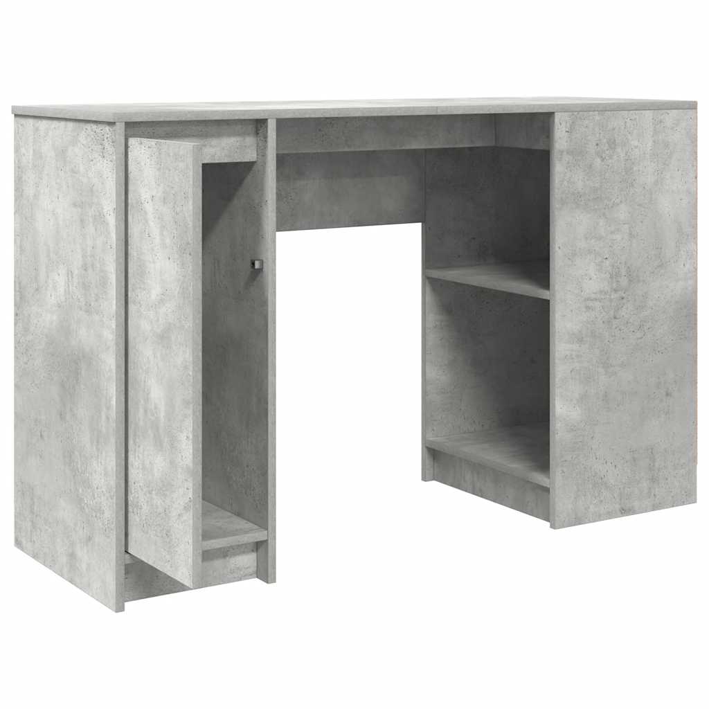 skrivebord 120x42x76 cm konstrueret træ betongrå