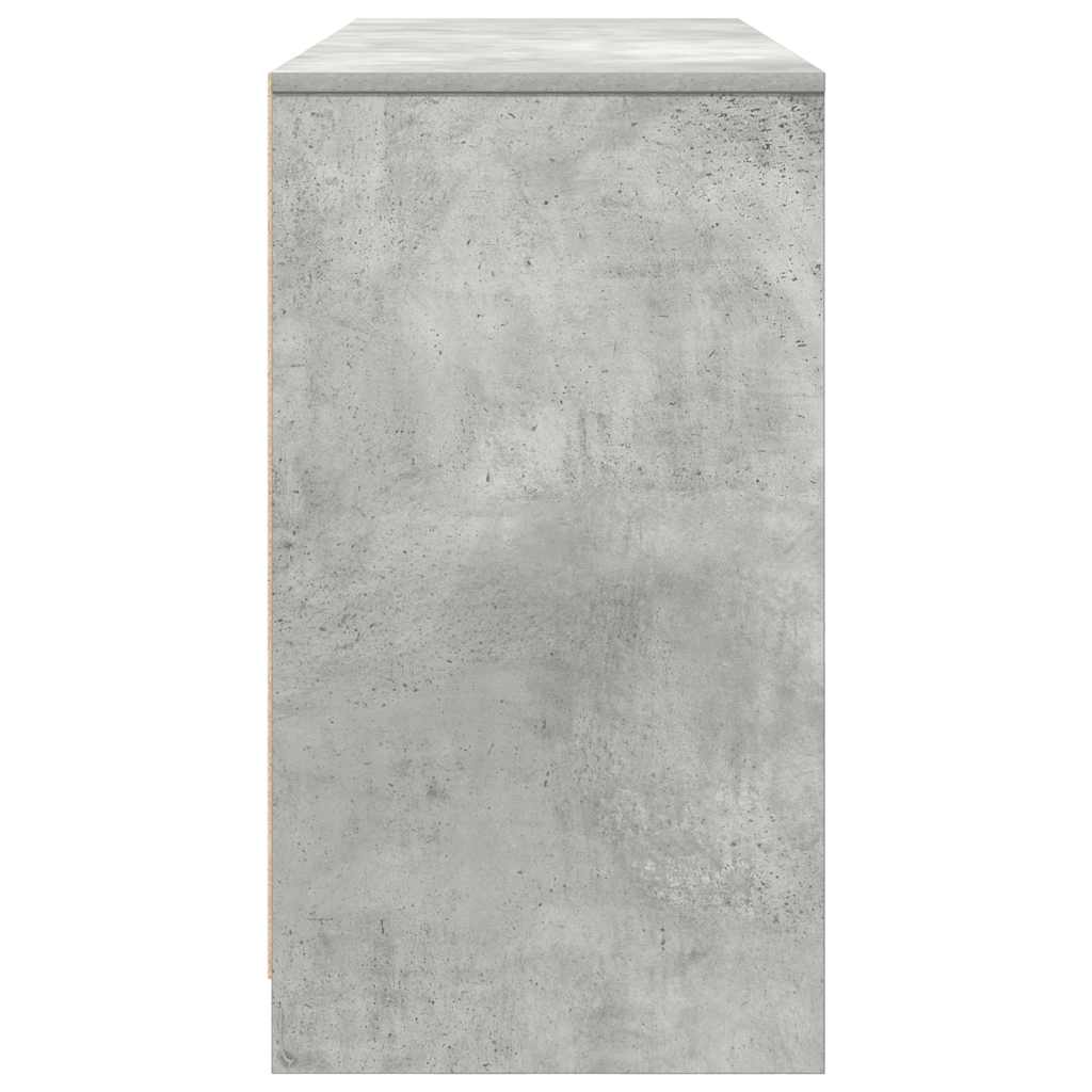 skrivebord 120x42x76 cm konstrueret træ betongrå
